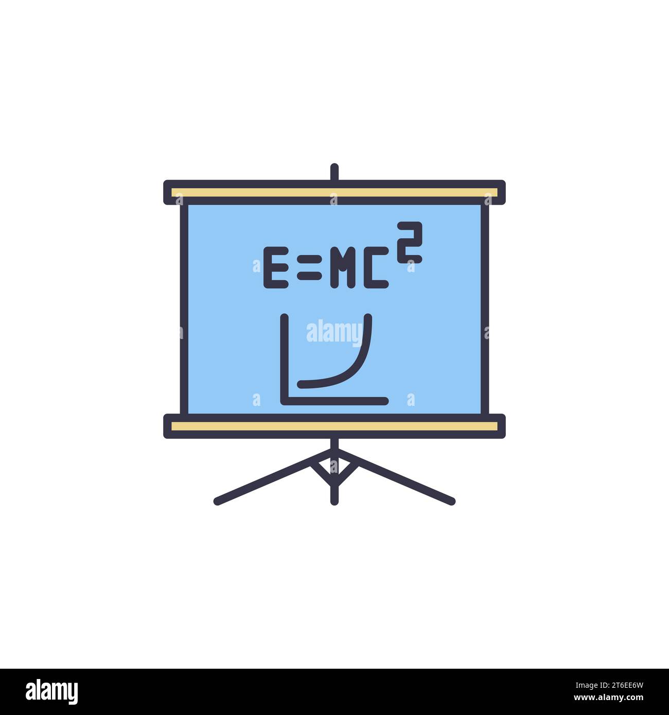 Carte de présentation avec icône ou symbole coloré du concept vectoriel EMC2 Illustration de Vecteur