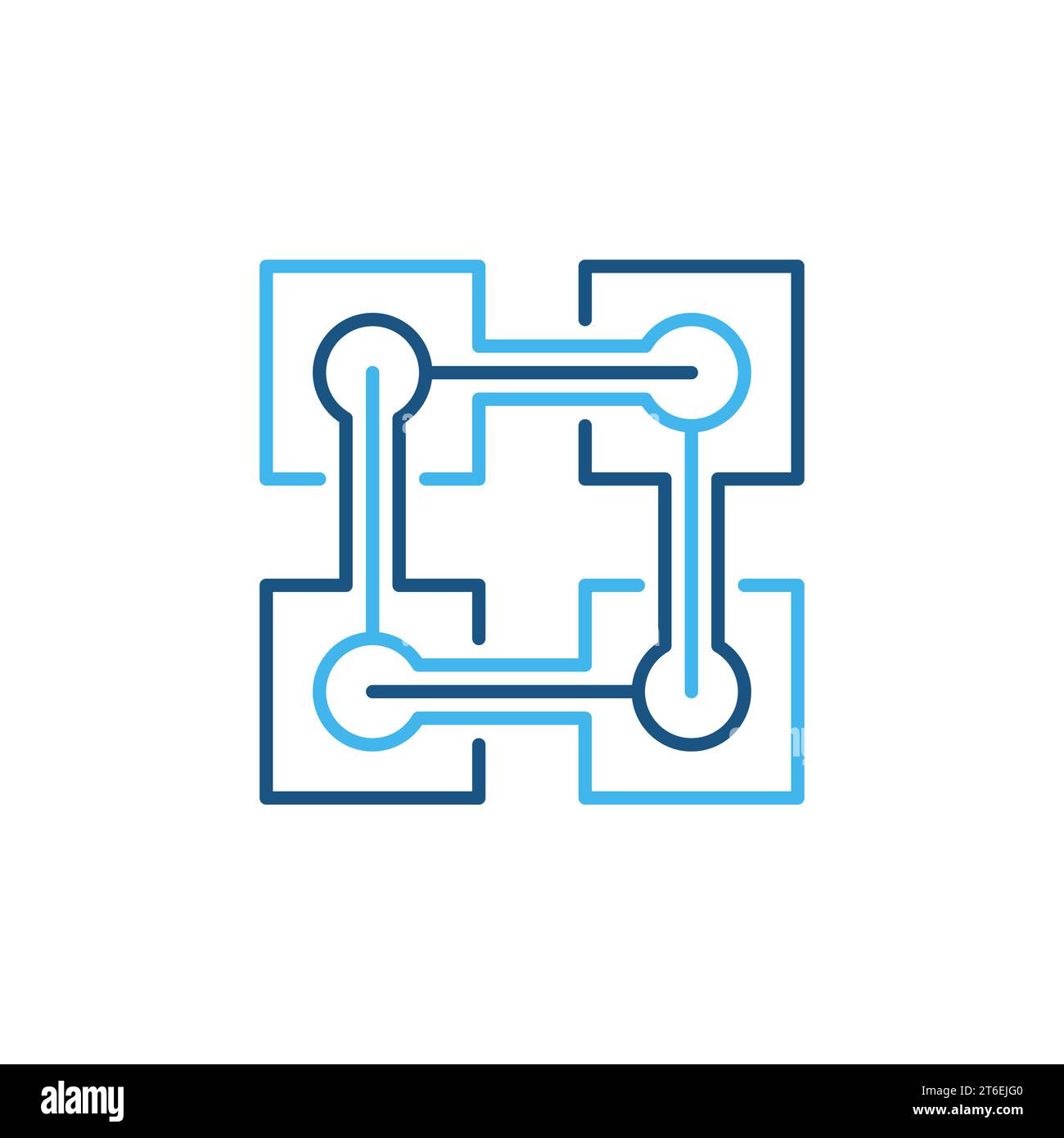 Blockchain Vector concept simple icône créative ou élément de conception Illustration de Vecteur