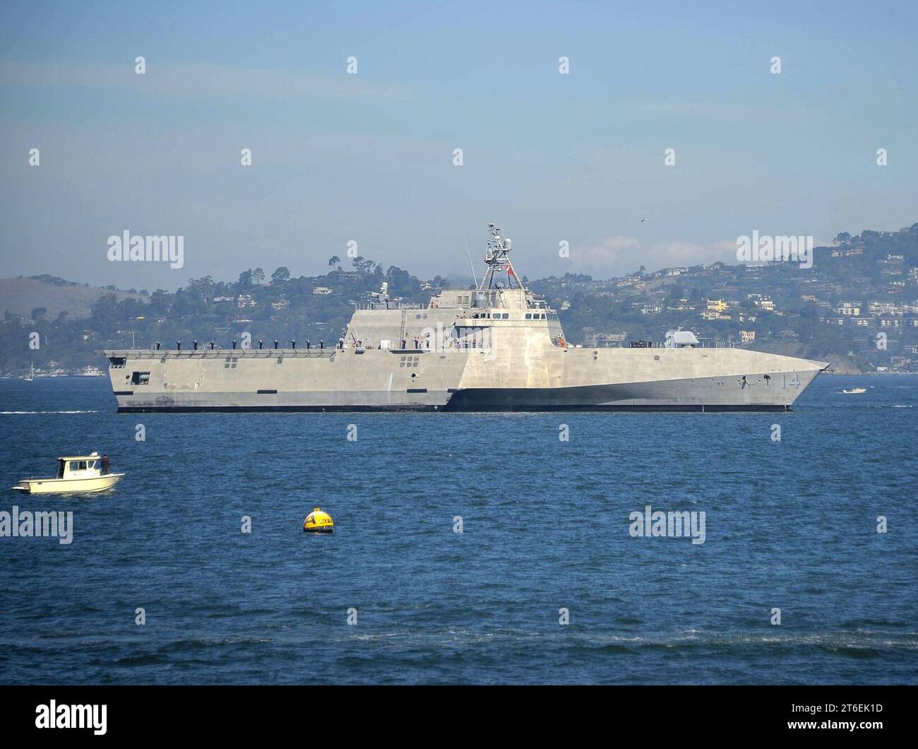 USS Manchester (LCS-14) en route dans la baie de San Francisco le 5 octobre 2018 Banque D'Images