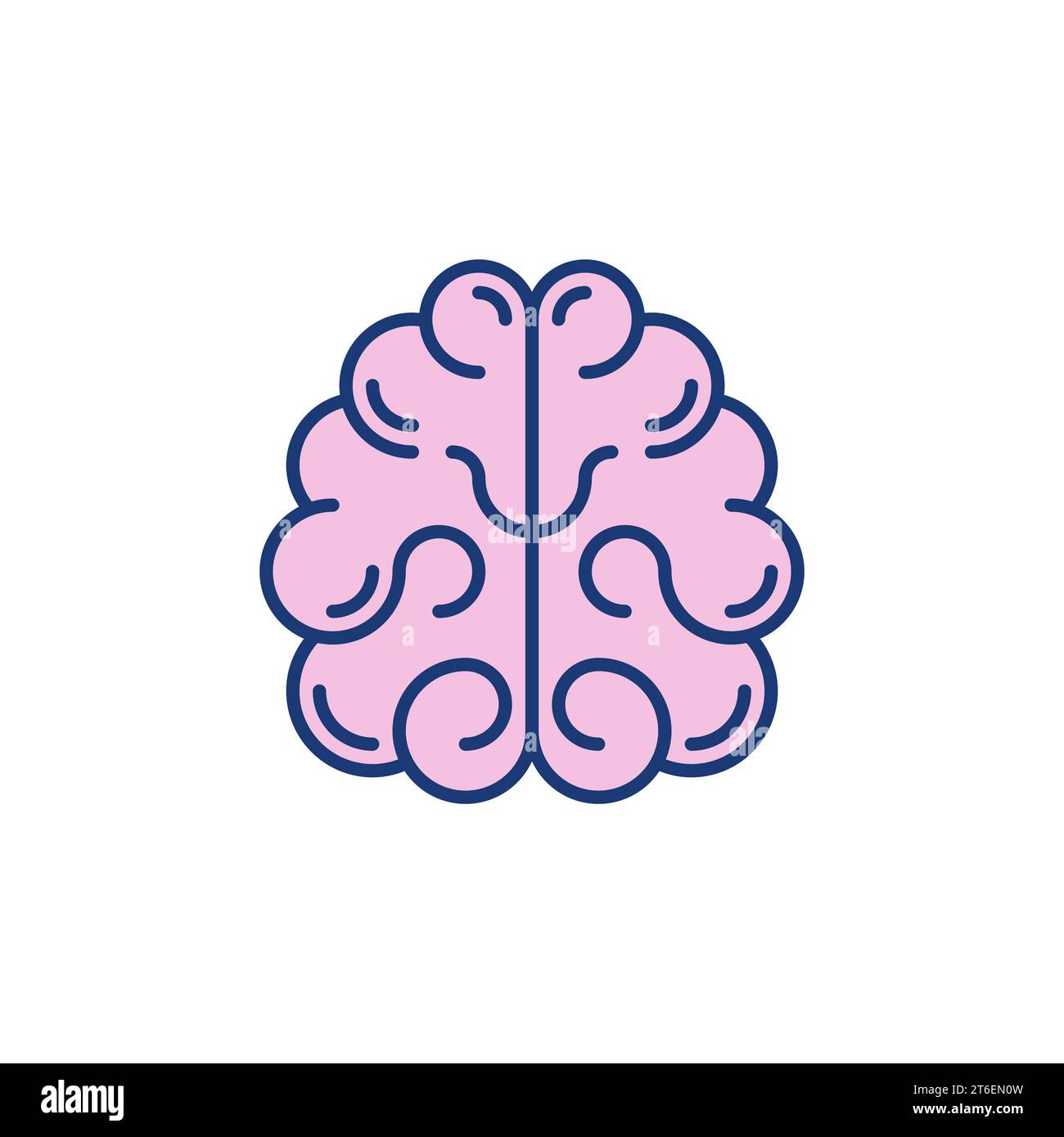 Icône colorée du cerveau humain - vecteur symapses concept signe moderne Illustration de Vecteur