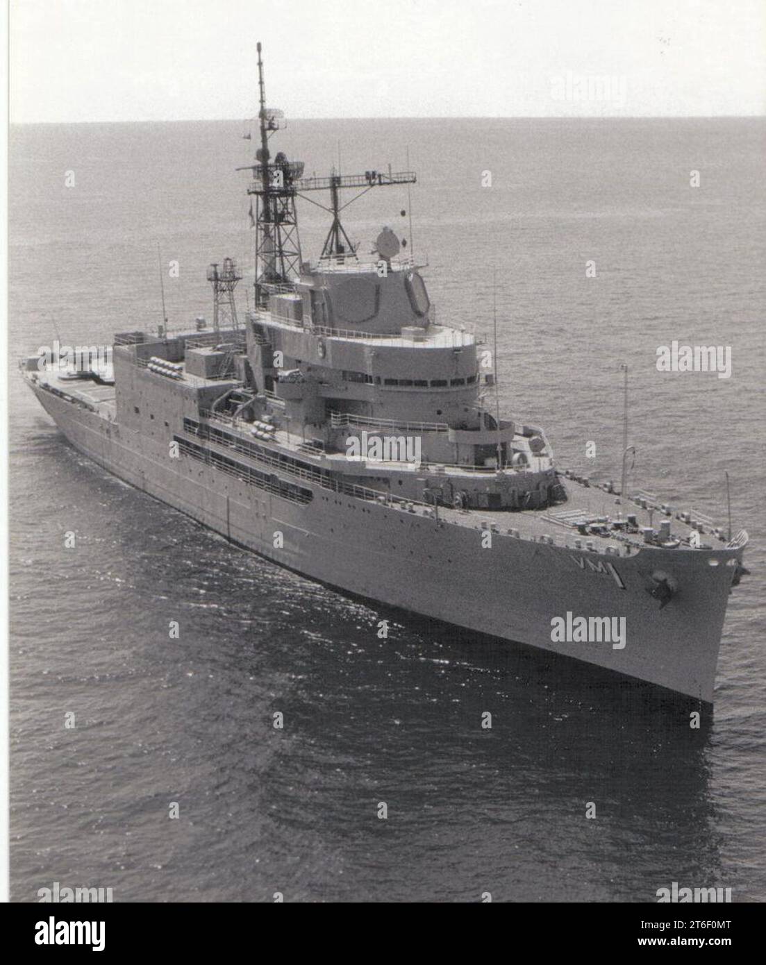 USS Norton Sound (AVM-1) en cours dans les années 1980 Banque D'Images