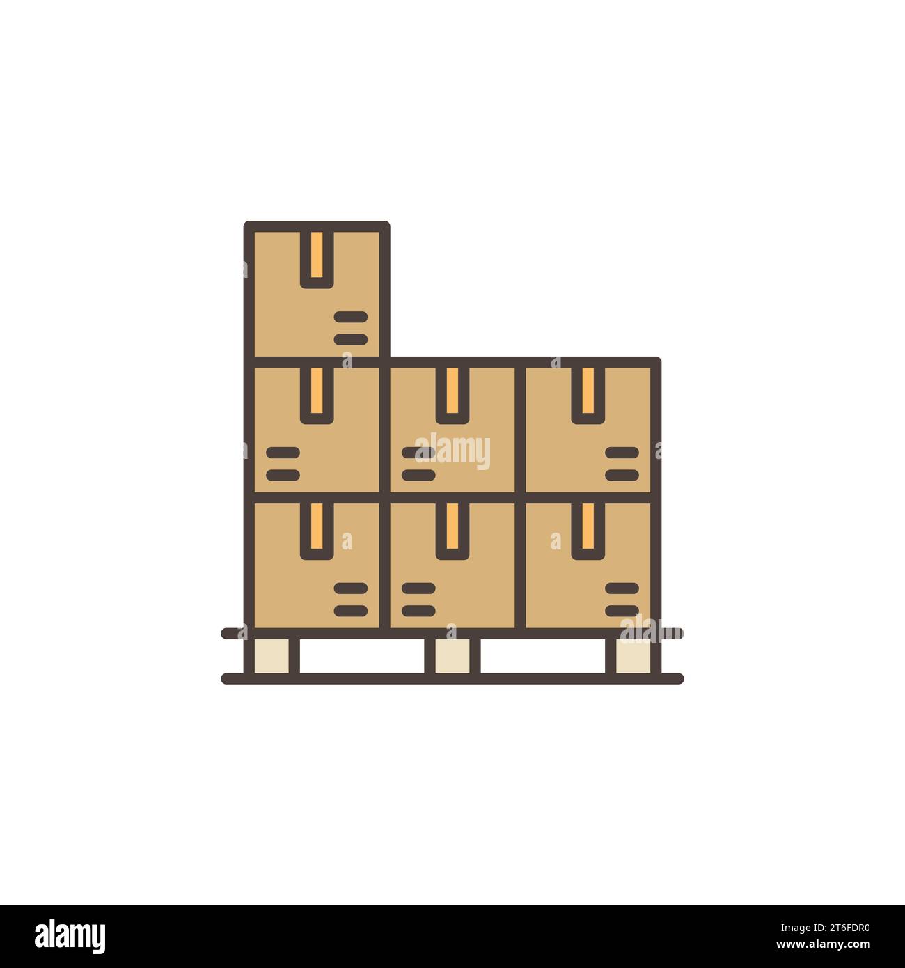 Palette avec concept vectoriel de boîtes icône colorée ou élément de conception Illustration de Vecteur