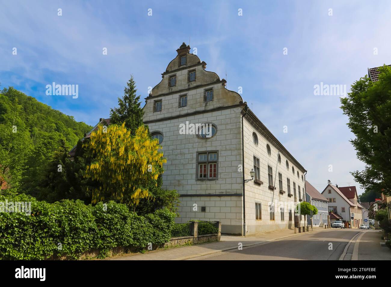Château d'Helfenstein, Château de Wiesensteig, château résidentiel des Helfensteins, bâtiment historique, style Renaissance, architecture, ancienne résidence Banque D'Images
