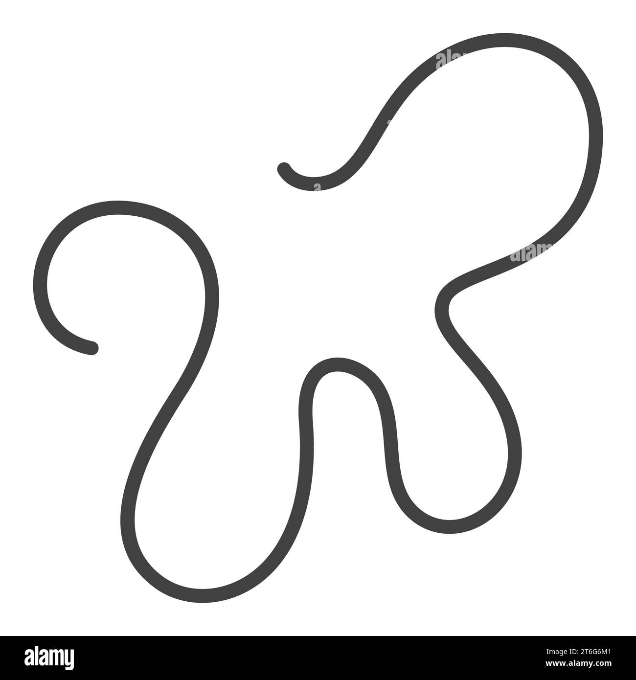 Concept de vecteur de bactéries de ligne icône simple ou symbole dans le style de contour Illustration de Vecteur