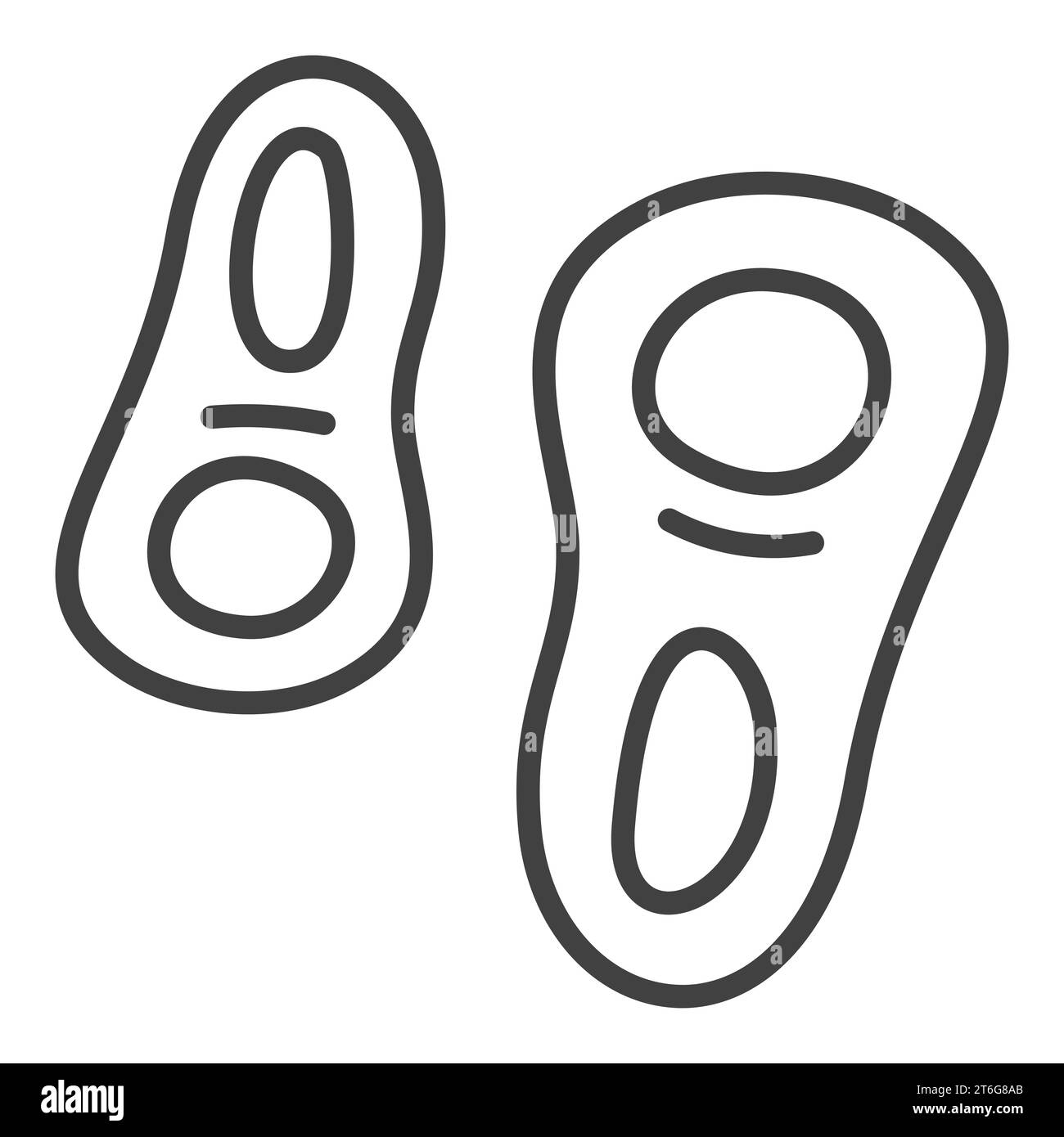 Icône ou symbole de concept de vecteur de deux microbes dans le style de contour Illustration de Vecteur