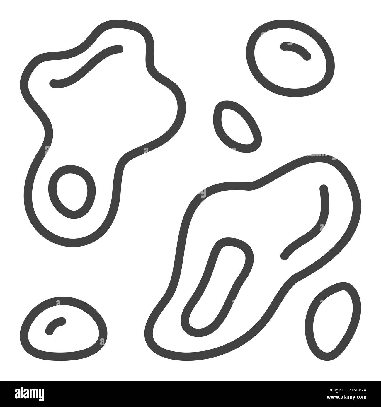 Icône ou symbole de concept de vecteur microbes dans le style de ligne fine Illustration de Vecteur