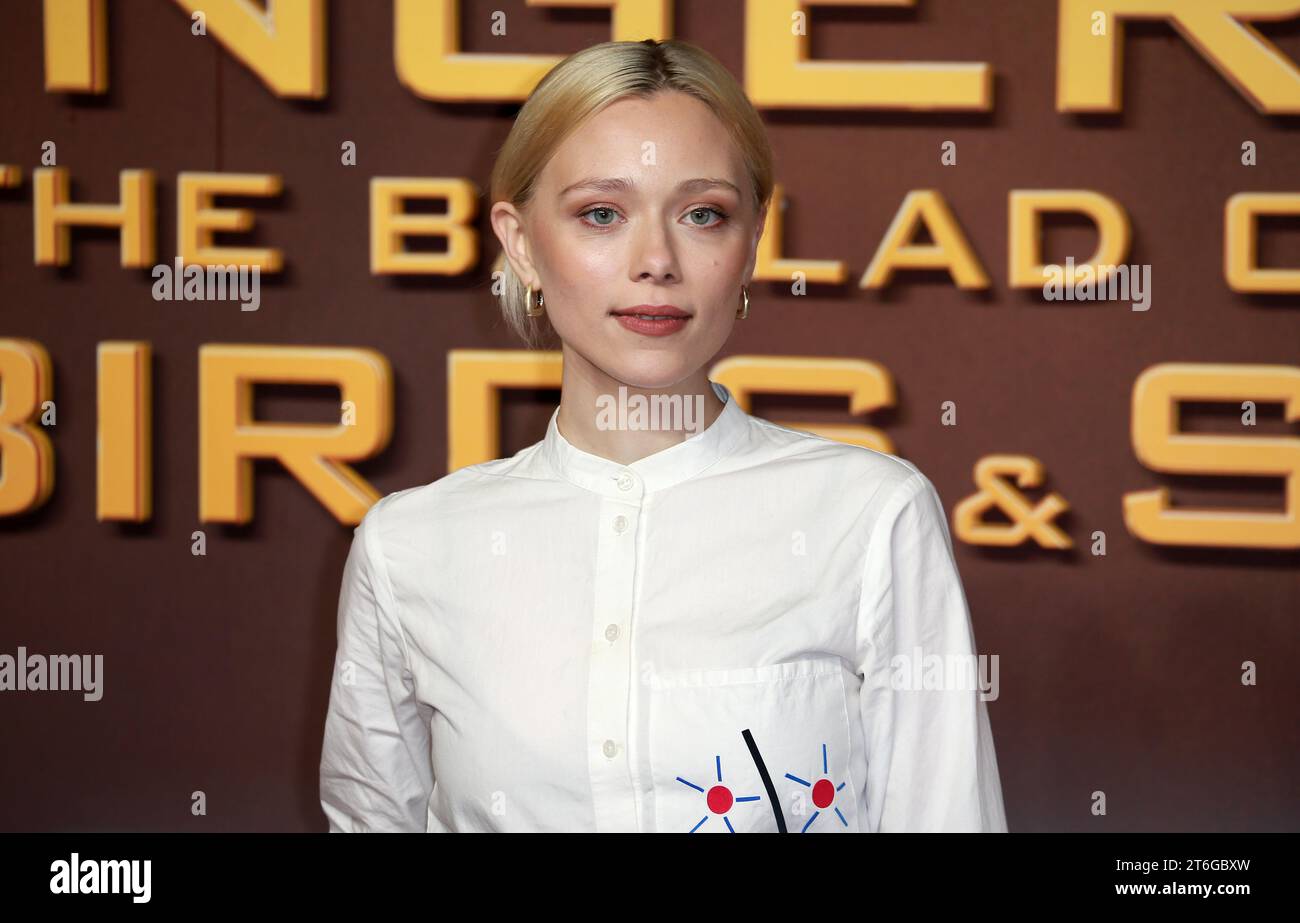 Londres, Royaume-Uni. 09 novembre 2023. Ivanna Sakhno arrive à la première mondiale de « The Hunger Games : The Ballad of Songbirds & Snakes » au BFI IMAX Waterloo à Londres. Crédit : SOPA Images Limited/Alamy Live News Banque D'Images