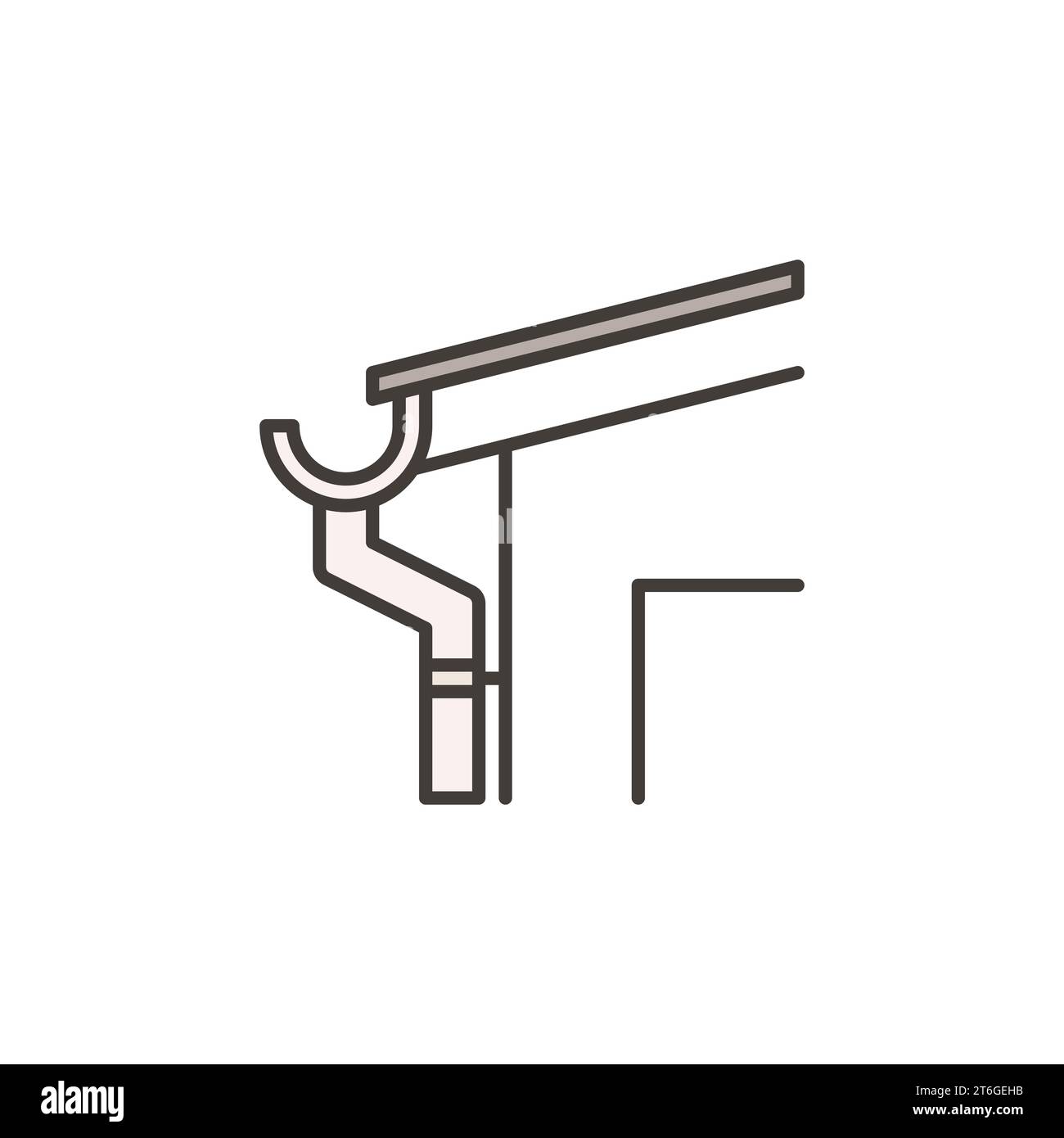 House Roof Gutter System vecteur concept icône colorée ou élément de conception Illustration de Vecteur