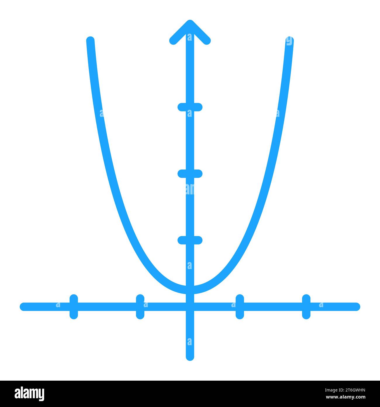 Fonction mathématique vecteur graphique concept icône ou symbole bleu minimal Illustration de Vecteur