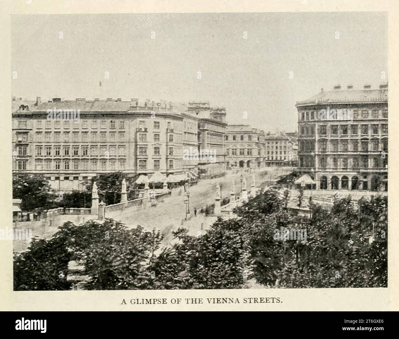 UN APERÇU DES RUES DE VIENNE À PARTIR DE L'ARTICLE UNE MISE EN ACCUSATION DE L'ARCHITECTURE URBAINE AMÉRICAINE. Par E. C. Gardner. Extrait du magazine Engineering CONSACRÉ AU PROGRÈS INDUSTRIEL Volume XII octobre 1896 à mars 1897 The Engineering Magazine Co Banque D'Images