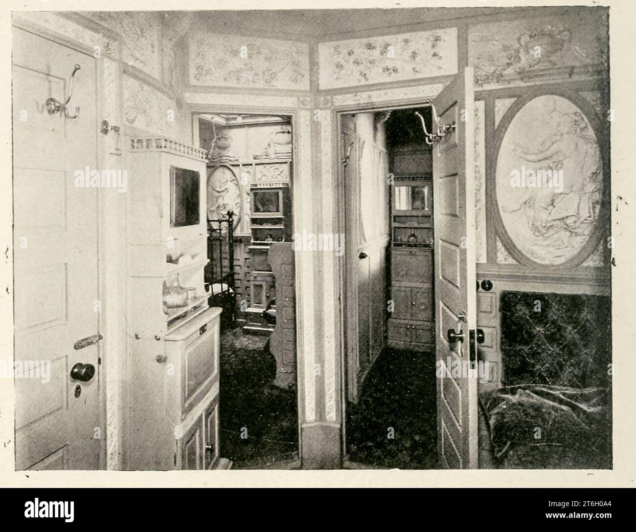 Intérieur de l'American Line Steamship St. Louis 11 629 tonnes longueur 534 pi., poutre 63, profondeur 42. 20 000 chevaux construits par Wm. Cramp & Sons, Phila., Pa. De l'article PROGRÈS ET PROMESSE DANS LA CONSTRUCTION NAVALE AMÉRICAINE. Par Lewis Nixon du magazine Engineering CONSACRÉ AU PROGRÈS INDUSTRIEL Volume XII octobre 1896 à mars 1897 The Engineering Magazine Co Banque D'Images