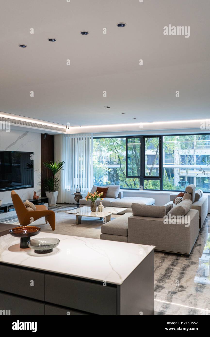 L'essence du décor intérieur moderne Banque D'Images