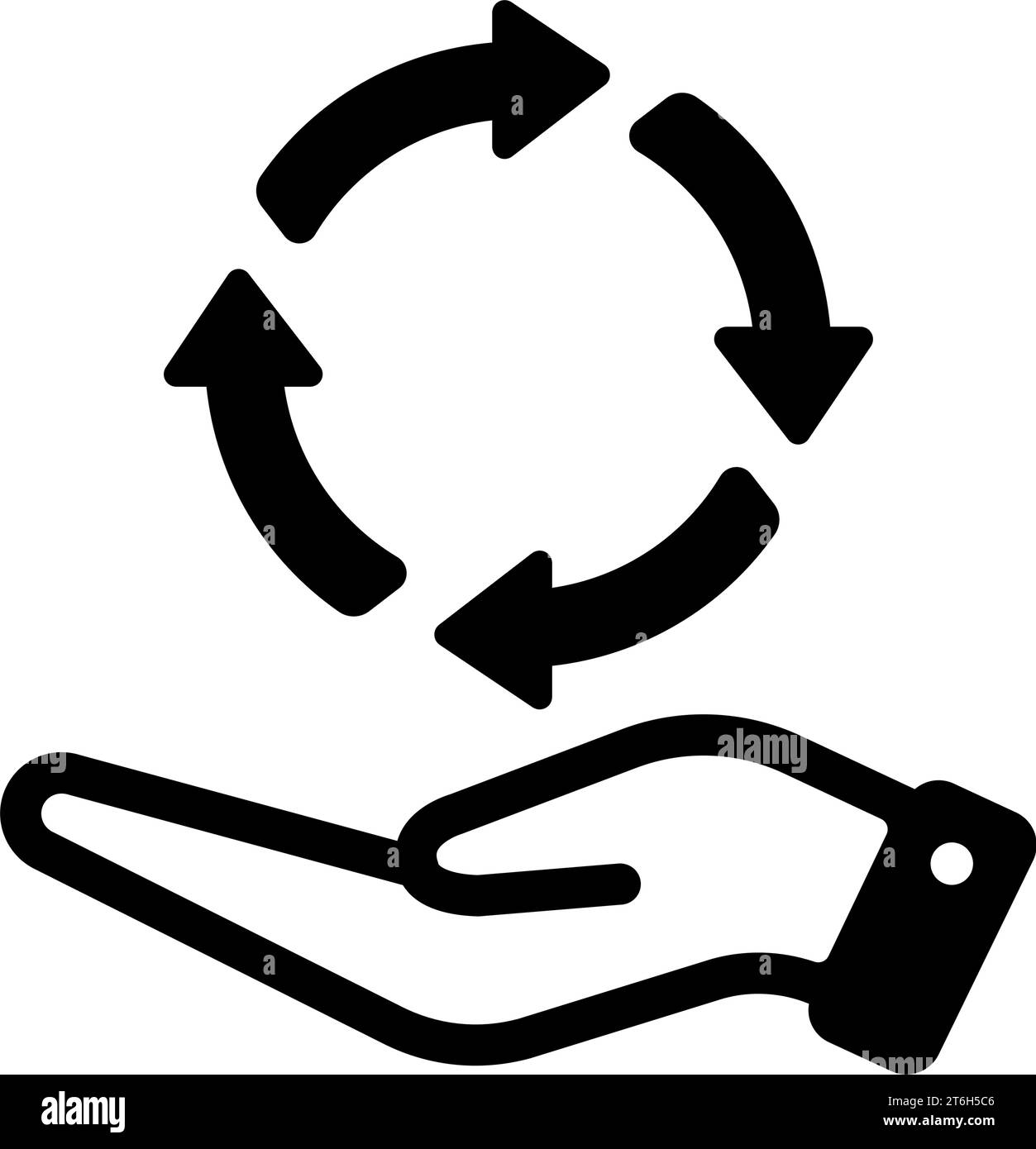 Réutiliser ( réutilisable ) , recycler l'illustration de l'icône vectorielle Illustration de Vecteur