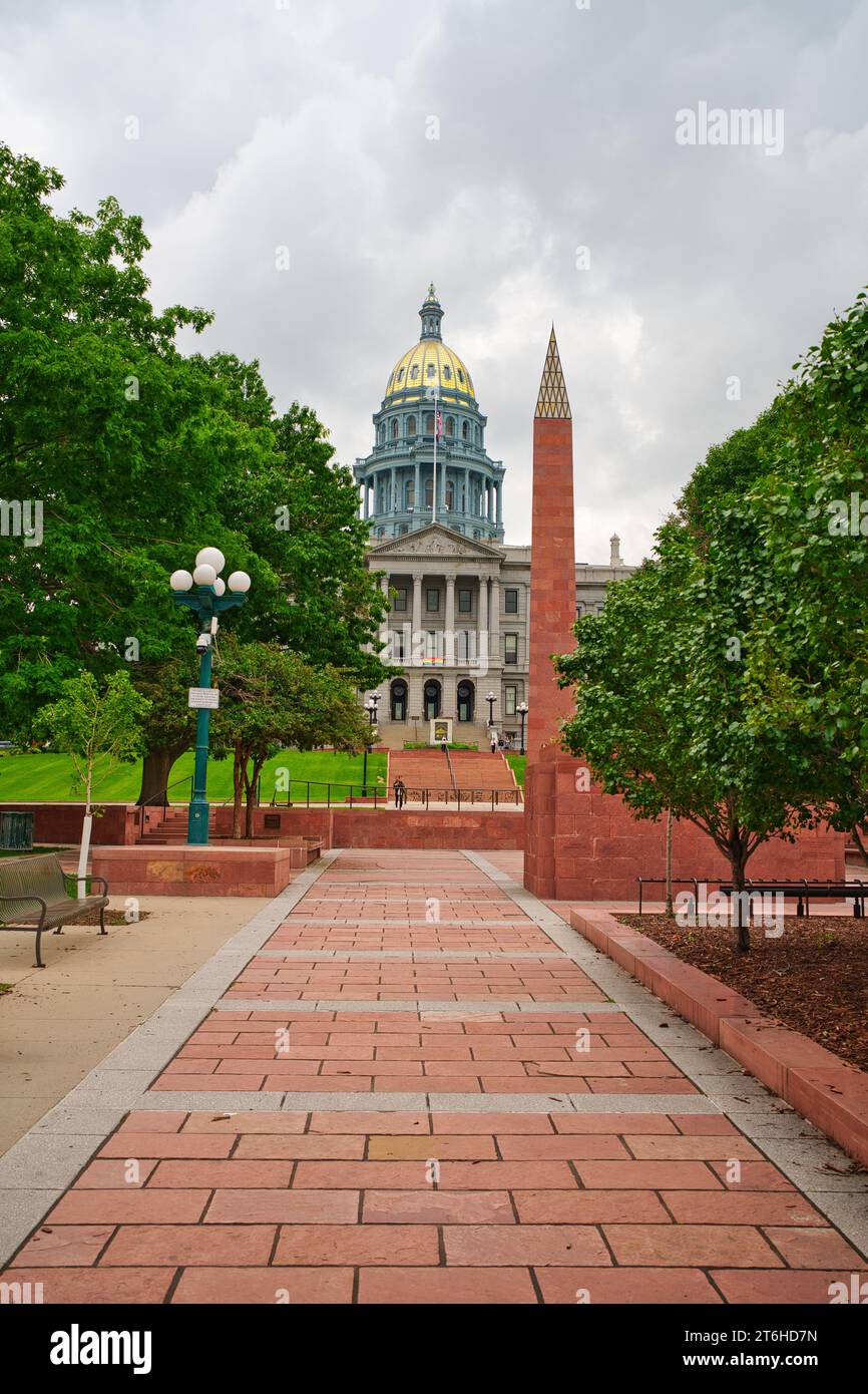 Vue du bâtiment du capitole de l'État du Colorado à Denver Colorado Banque D'Images