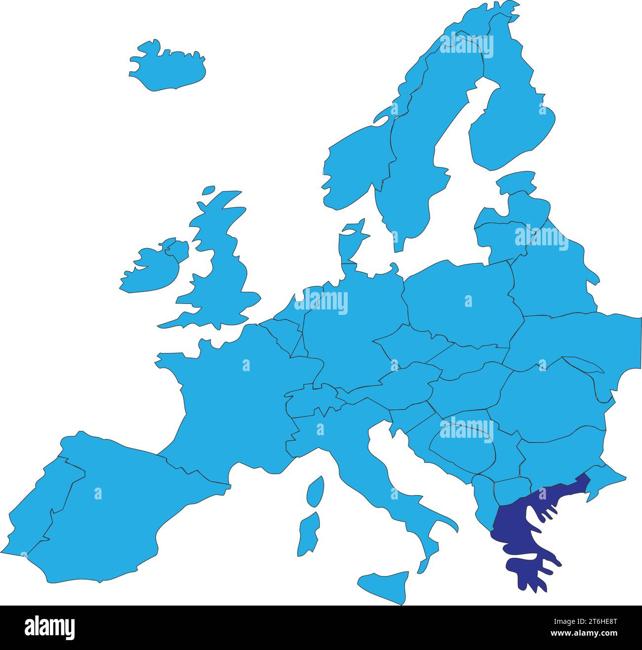 Carte de localisation de la RÉPUBLIQUE HELLÉNIQUE DE GRÈCE, EUROPE Illustration de Vecteur