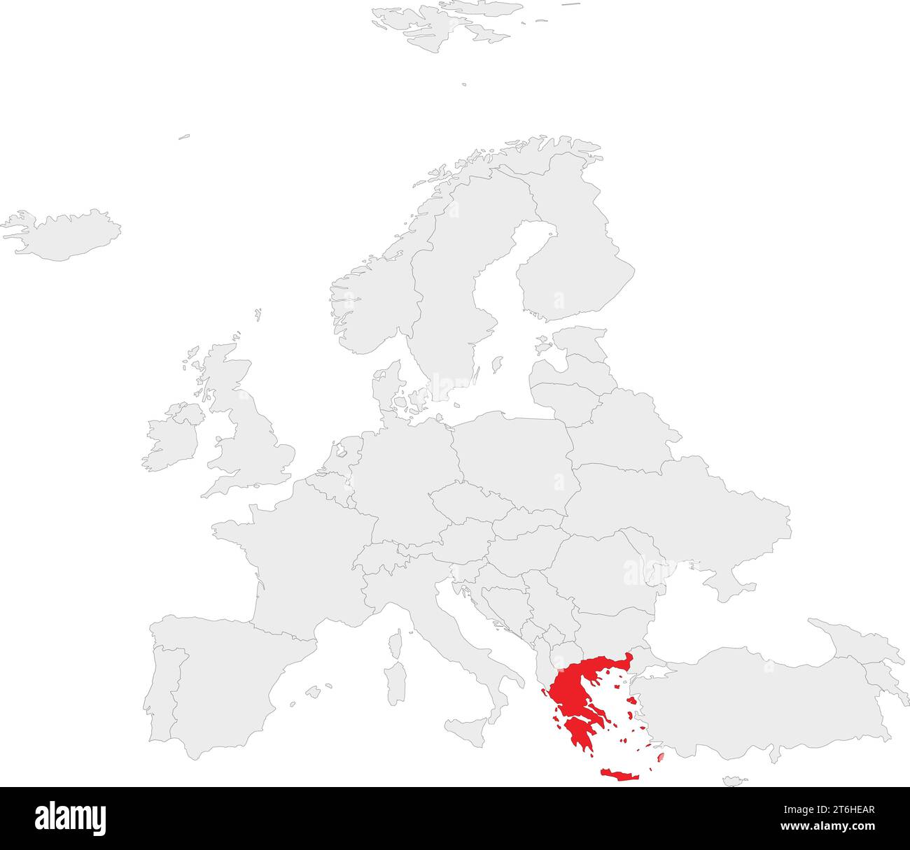 Carte de localisation de la RÉPUBLIQUE HELLÉNIQUE DE GRÈCE, EUROPE Illustration de Vecteur