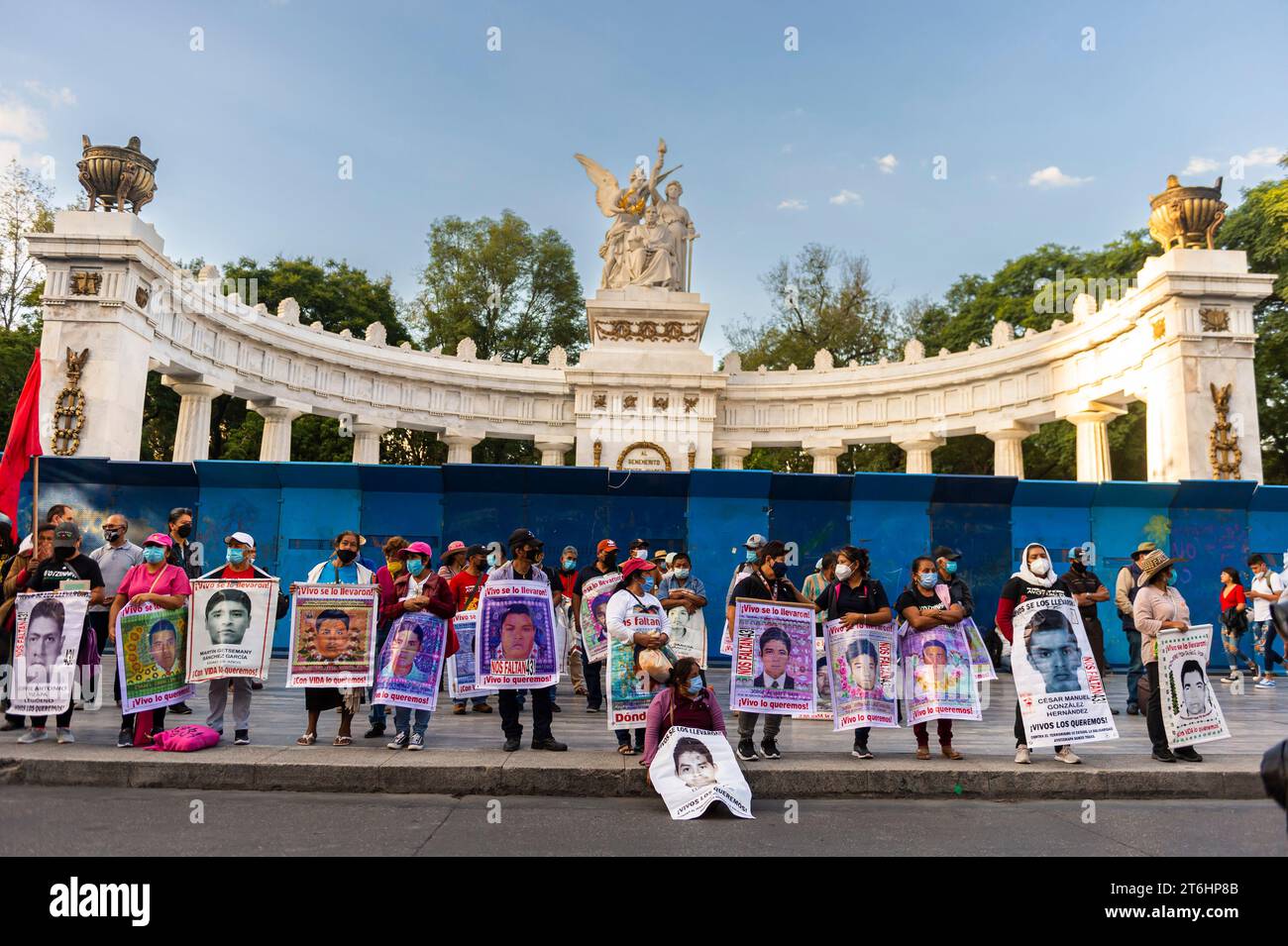 Mexico, Mexico, manifestation à la Plaza de Bella Artes Banque D'Images