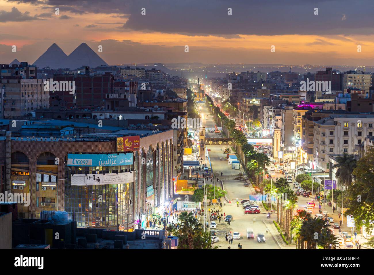 Egypte, le Caire, vue sur la ville, crépuscule Banque D'Images