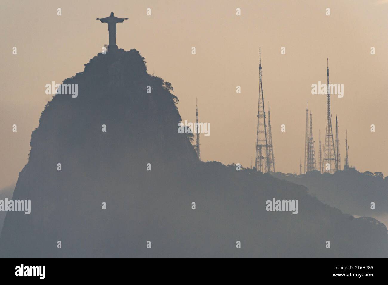 Brésil, Rio de Janeiro, vue de Rio Banque D'Images