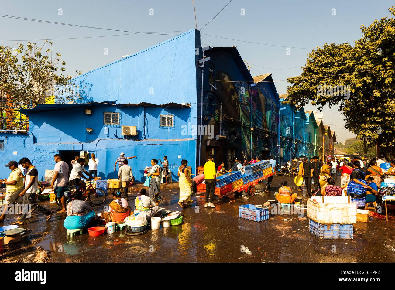 Inde, Mumbai, Mumbai Urban Art Festival à Sassoon Docs Banque D'Images