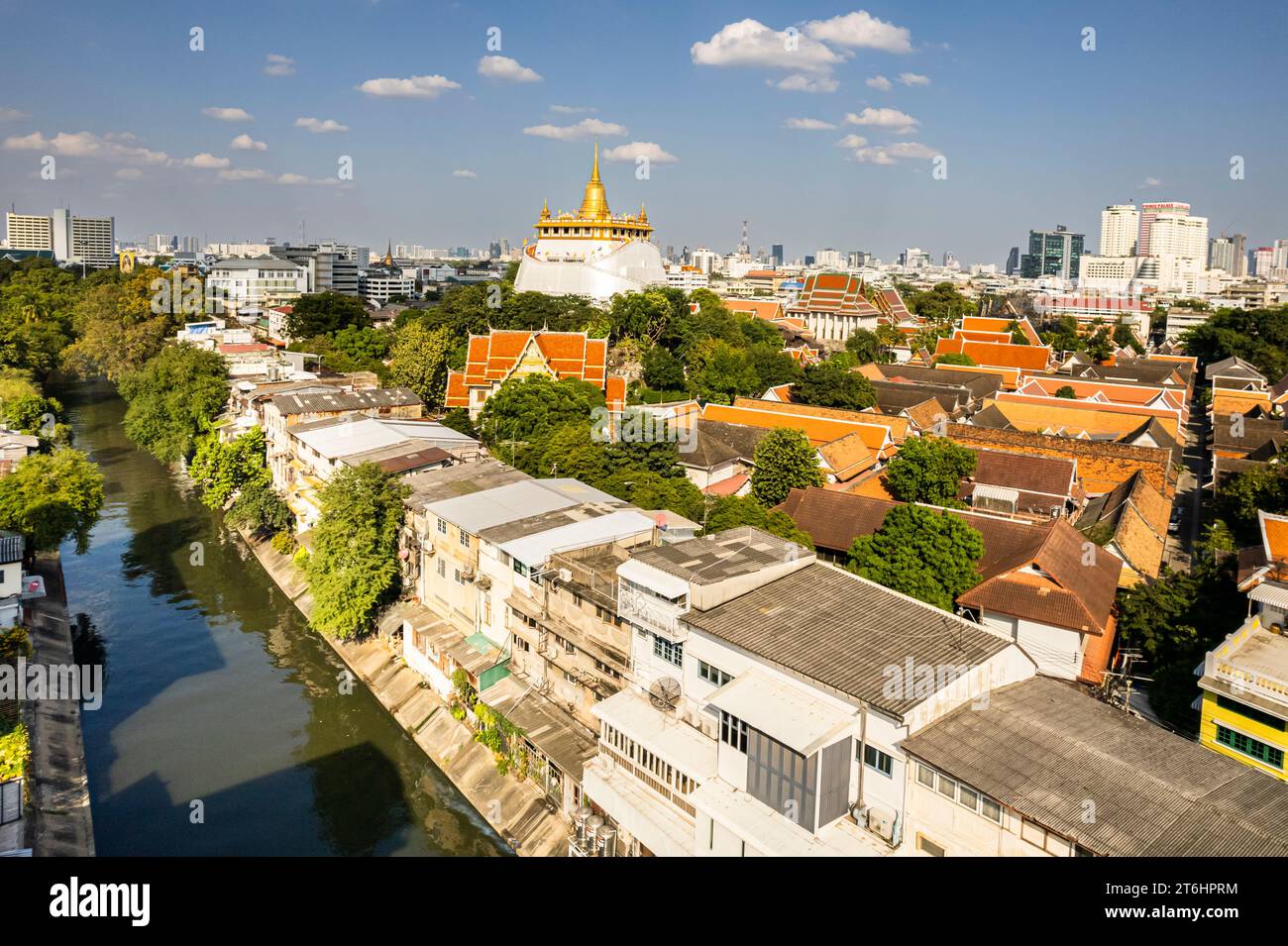 Thaïlande, Bangkok, le Temple du Mont d'Or Banque D'Images