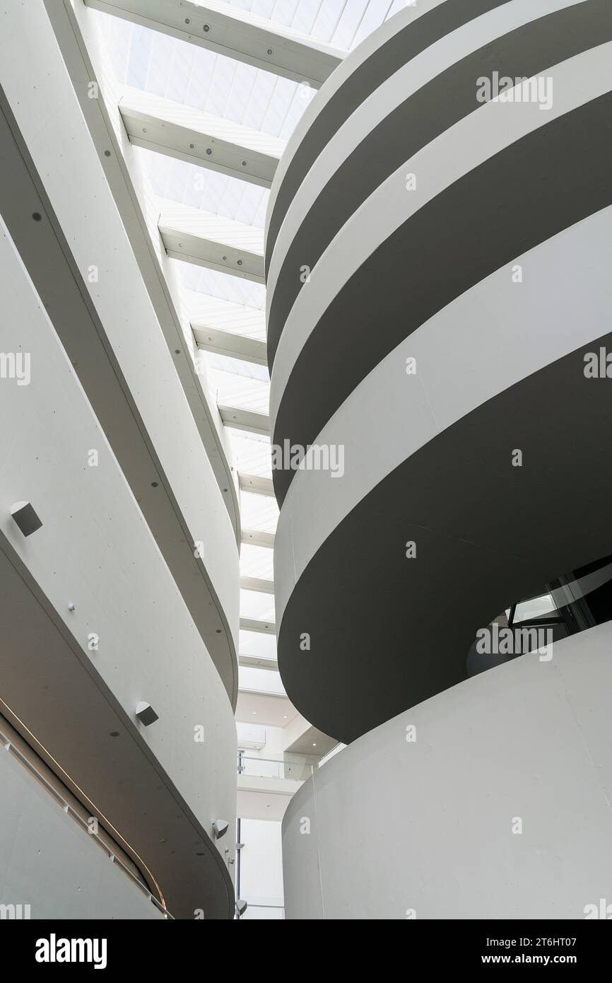 Danemark, Aarhus, musée d'art 'Aros Aarhus', tour d'escalier en colimaçon Banque D'Images
