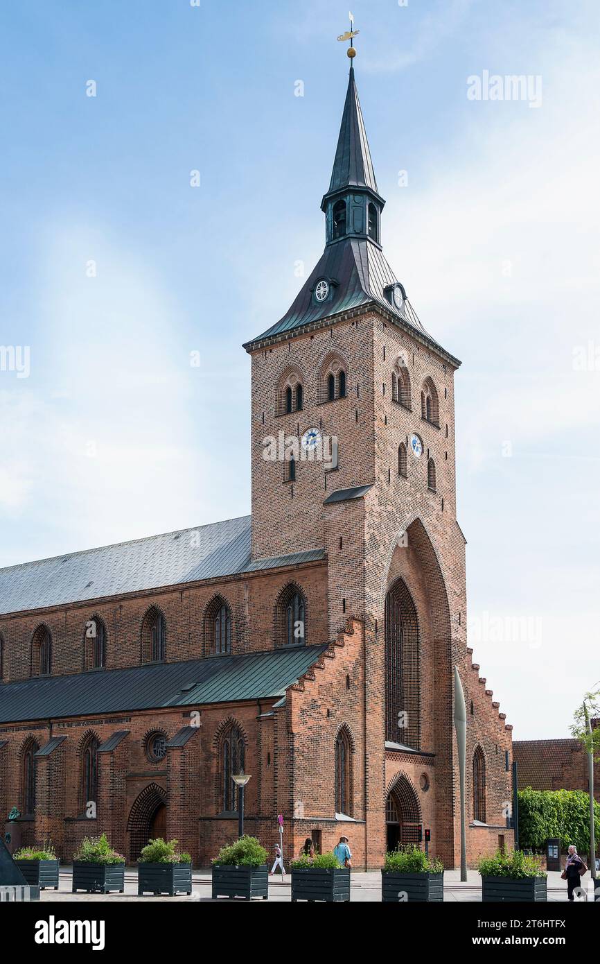 Danemark, Funen, Odense, Vieille ville, Sankt Knuds Kirke, Flakhaven Banque D'Images