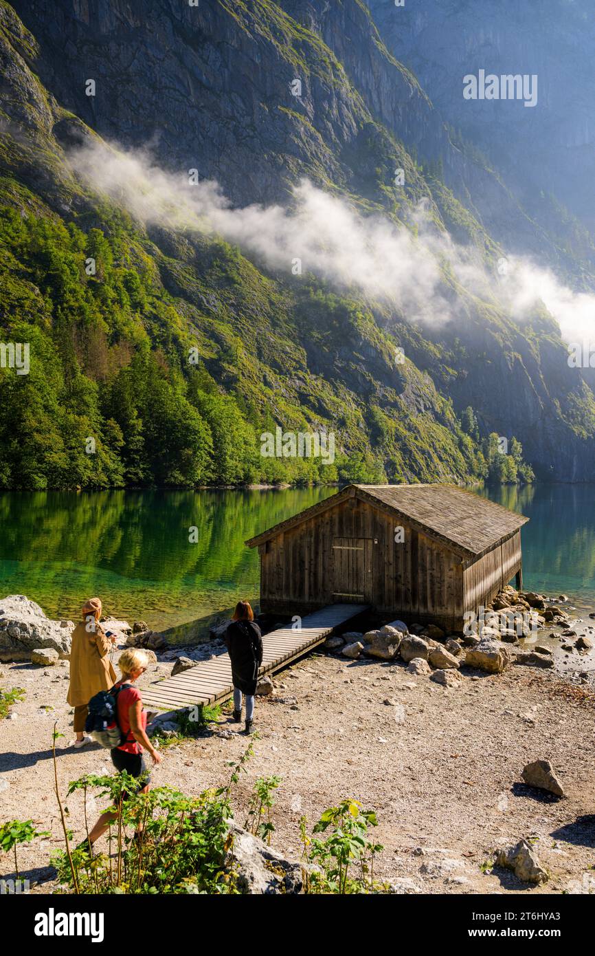 Obersee près de Königsee, Schönau am Königsee, Berchtesgaden, haute-Bavière, Bavière, Allemagne, Europe Banque D'Images