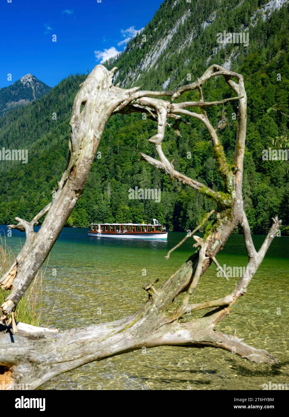 Königsee, Ramsau am Königsee, Berchtesgaden, haute-Bavière, Bavière, Allemagne Banque D'Images