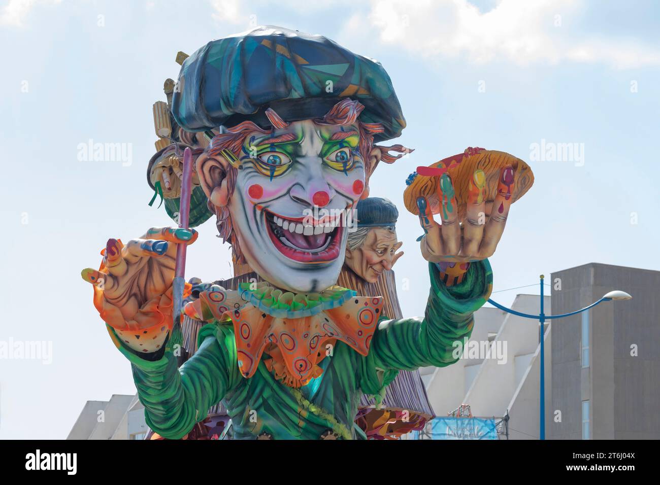 Flotteur de carnaval, Sciacca, district d'Agrigente, Sicile, Italie Banque D'Images