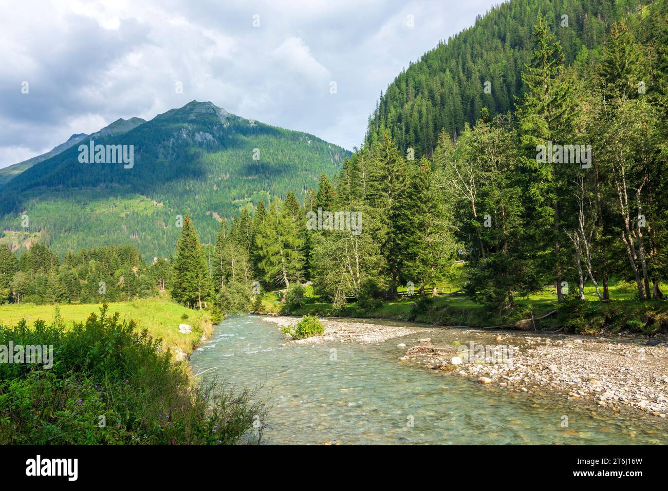 Mallnitz, Vallée de Mallnitzbach, ruisseau Mallnitzbach, Parc National du Haut Tauern dans le Parc National Hohe Tauern, Carinthie, Autriche Banque D'Images