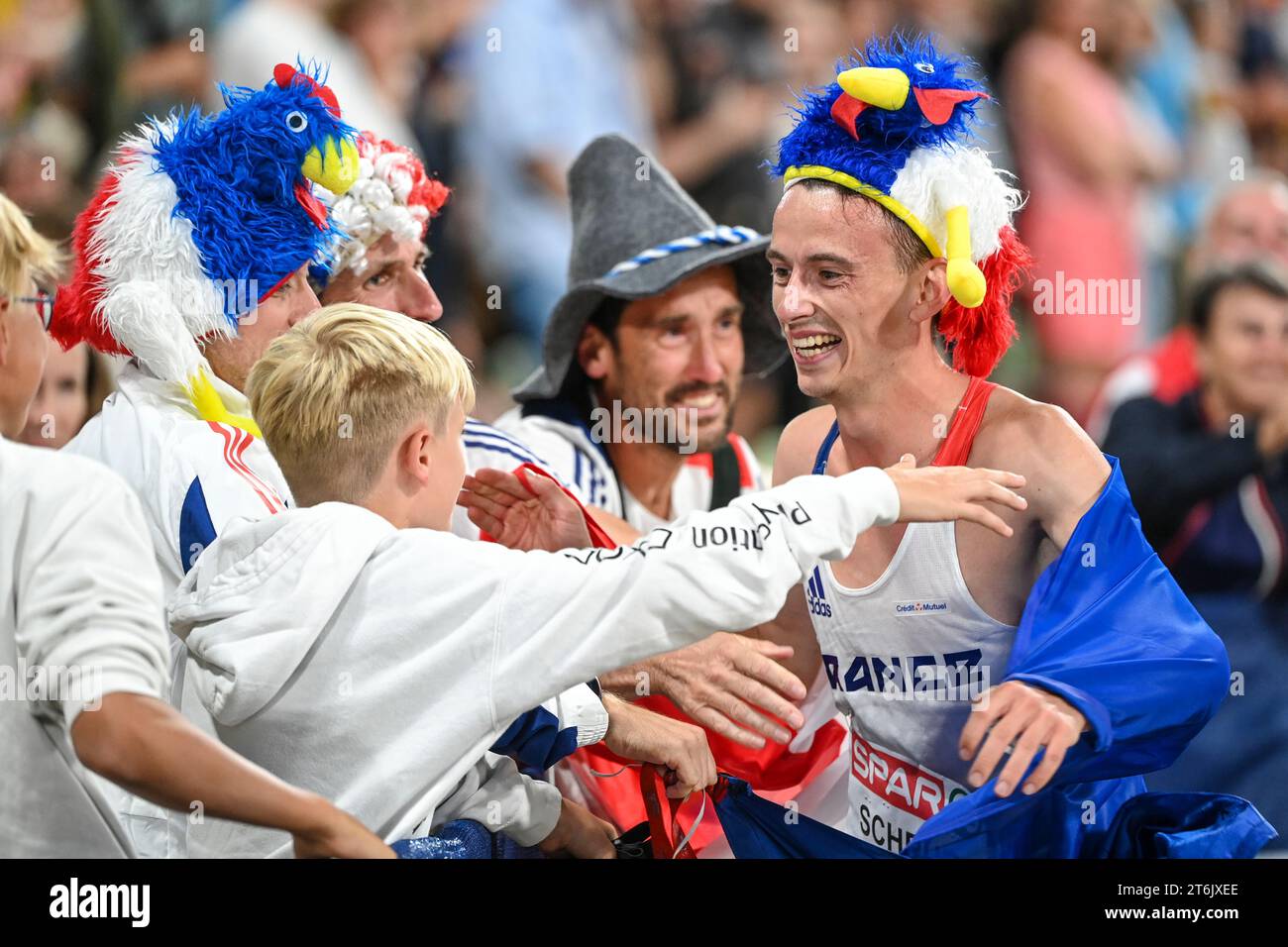 Yann Schrub (France, Médaille de Bronze). 10,000m. Championnats d'Europe Munich 2022 Banque D'Images