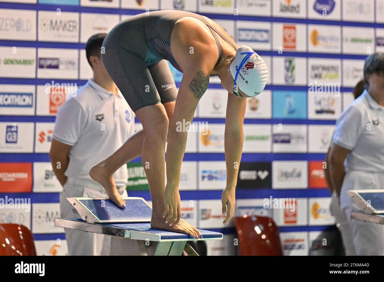 Anna Egorova (Russie) lors du Trofeo Nico Sapio, course de natation à Gênes, Italie, novembre 10 2023 Banque D'Images