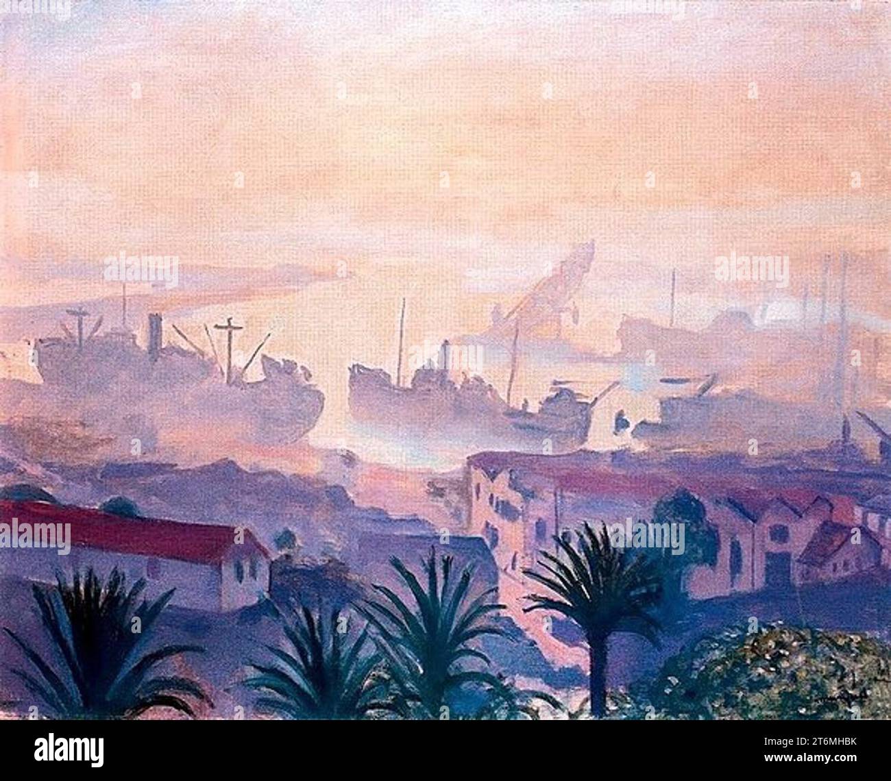 Le port d'Alger avec Haze 1943 par Albert Marquet Banque D'Images