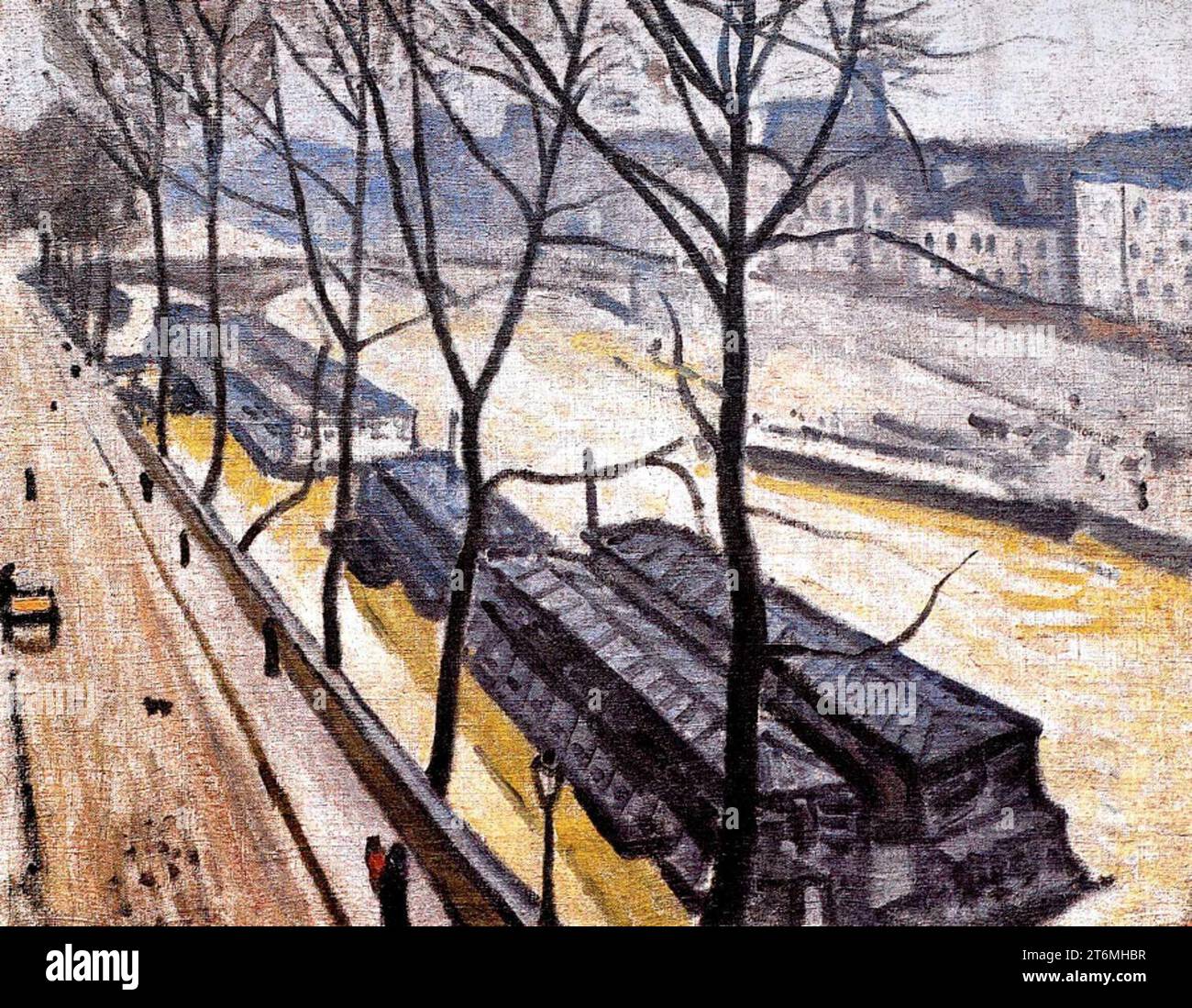 Paris en hiver, Quai Bourbon 1907 par Albert Marquet Banque D'Images