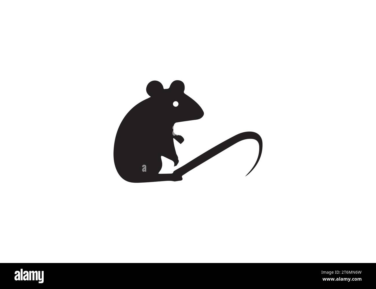 Dessin d'illustration d'icône de style minimal de Rat de bambou Illustration de Vecteur