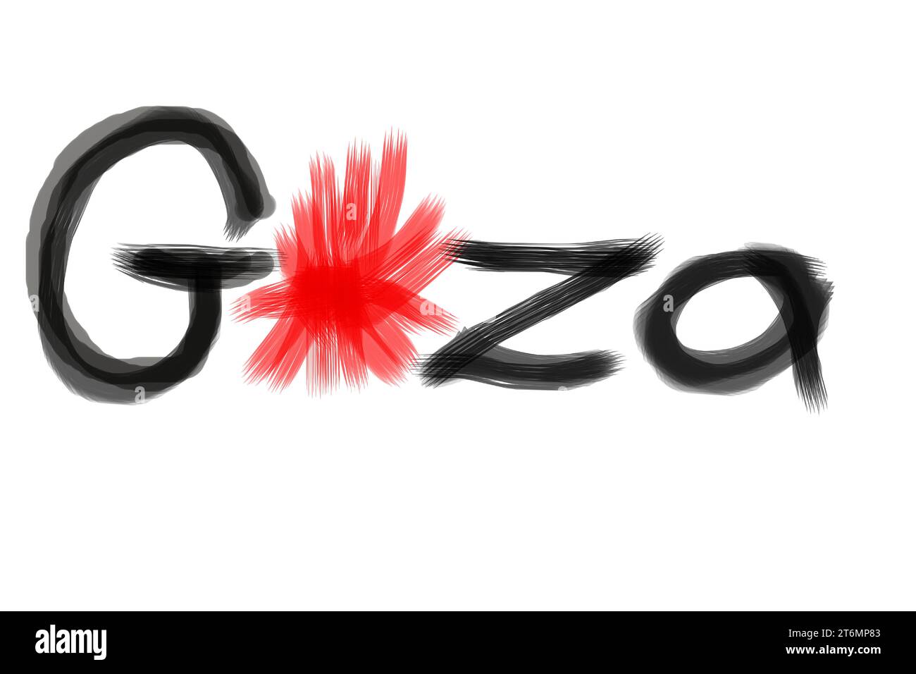 Gaza. Sang. Symbole. Illustration de Vecteur