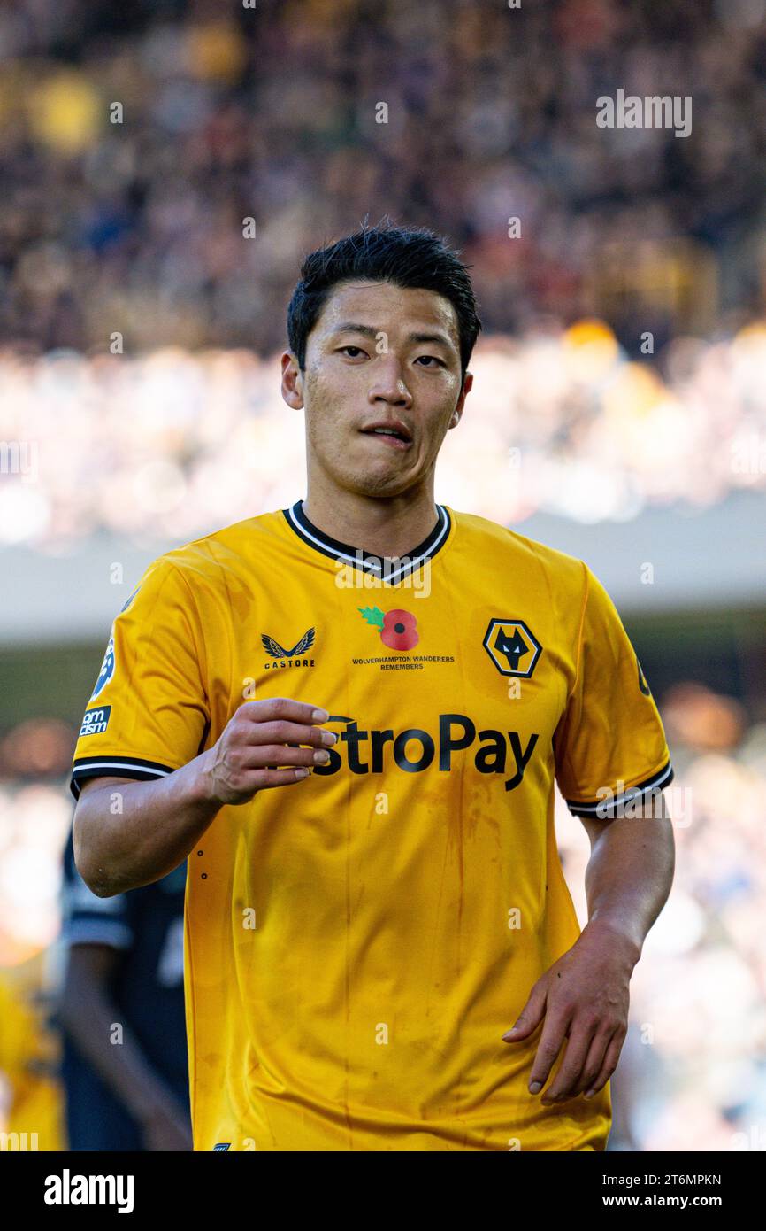 11 novembre 2023 ; Molineux Stadium, Wolverhampton, West Midlands, Angleterre; premier League football, Wolverhampton Wanderers contre Tottenham Hotspur ; Hwang Hee-chan des Wolves Banque D'Images