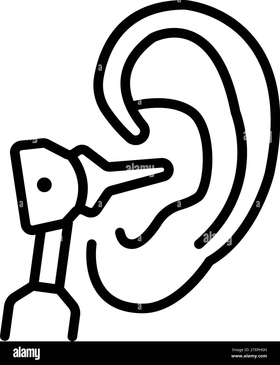 Icône otoscope. Illustration vectorielle linéaire de la collection hospitalière. Vecteur d'icône d'otoscope de contour. Symbole simple pour une utilisation sur le Web et les applications mobiles, logo, Illustration de Vecteur
