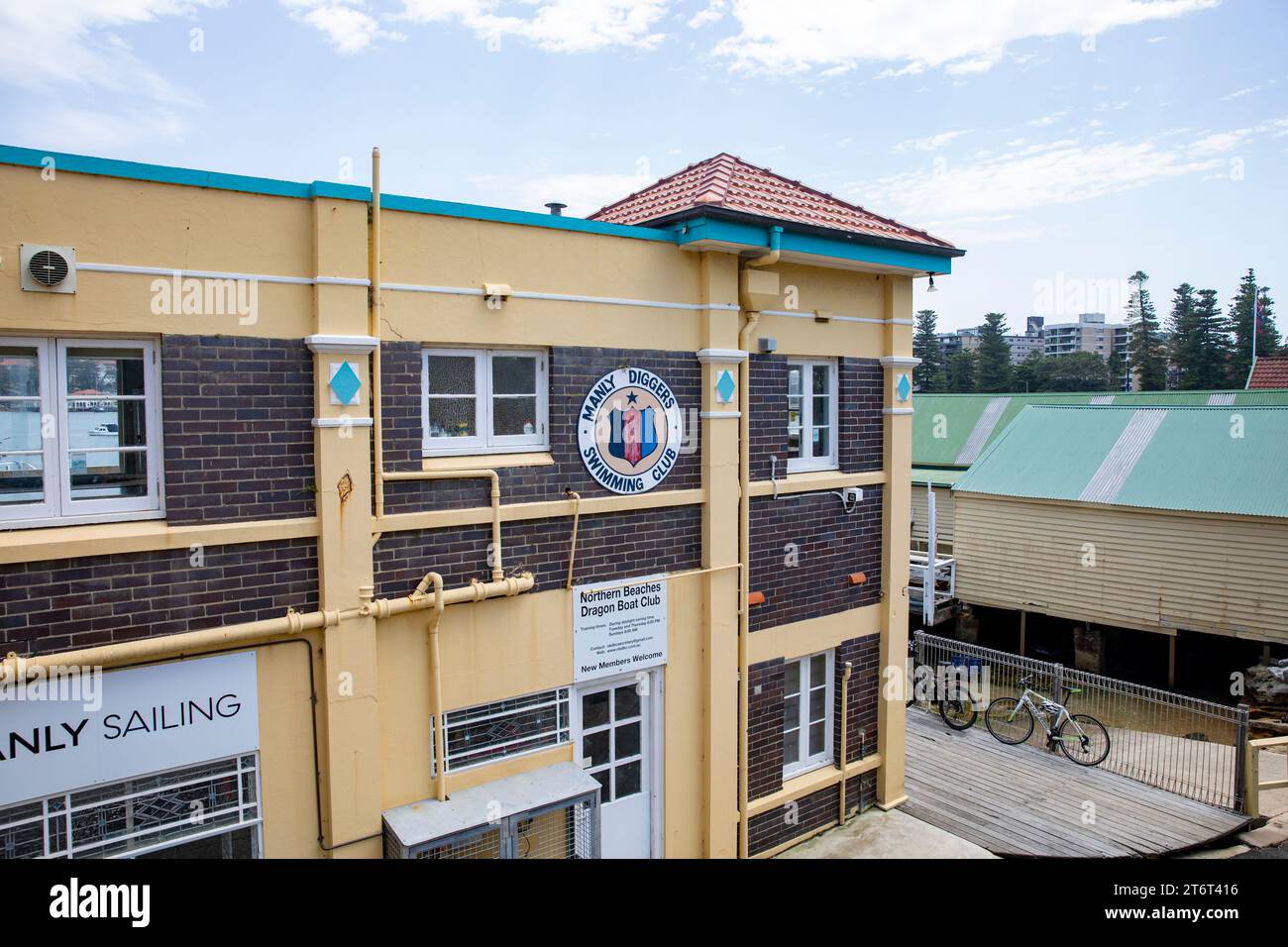 Manly Beach Swimming Club à Sydney, Nouvelle-Galles du Sud, Australie Banque D'Images