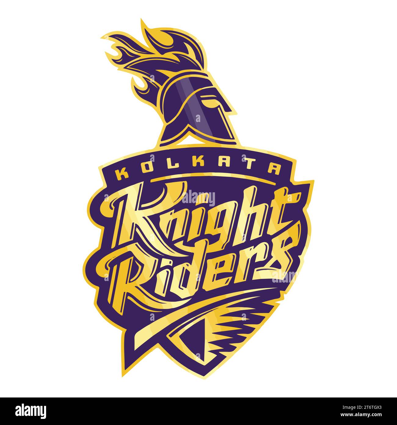 Kolkata Knight Riders logo Club de cricket professionnel indien, Illustration vectorielle image modifiable abstraite Illustration de Vecteur