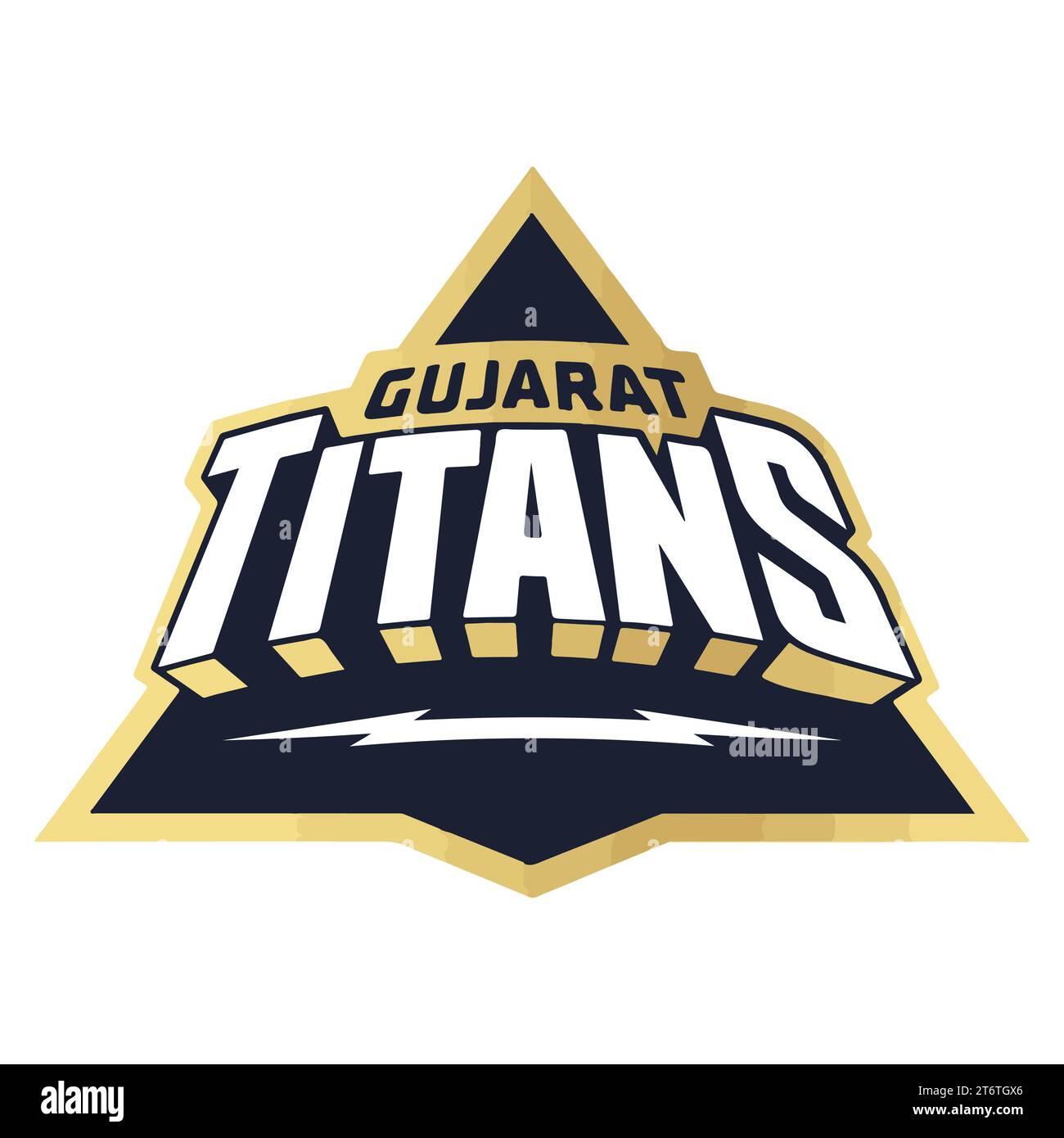 Gujarat Titans logo Club de cricket professionnel indien, Illustration vectorielle Abstract image modifiable Illustration de Vecteur