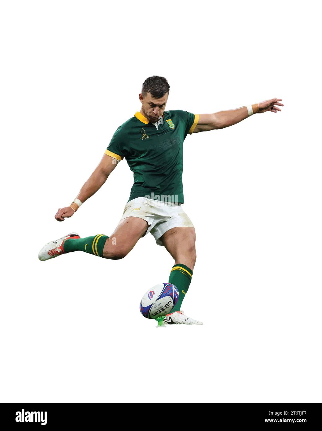 Handre Pollard joueur professionnel sud-africain de rugby à XV, Vector Illustration image abstraite Illustration de Vecteur Handre Pollard joueur professionnel sud-africain de rugby à XV, Vector Illustration image abstraite Illustration de Vecteur