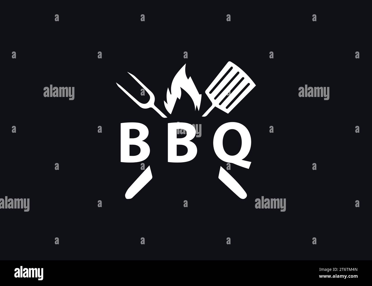 Modèle vectoriel de conception d'icône de logo BBQ. Concept de logotype barbecue et grill Illustration de Vecteur