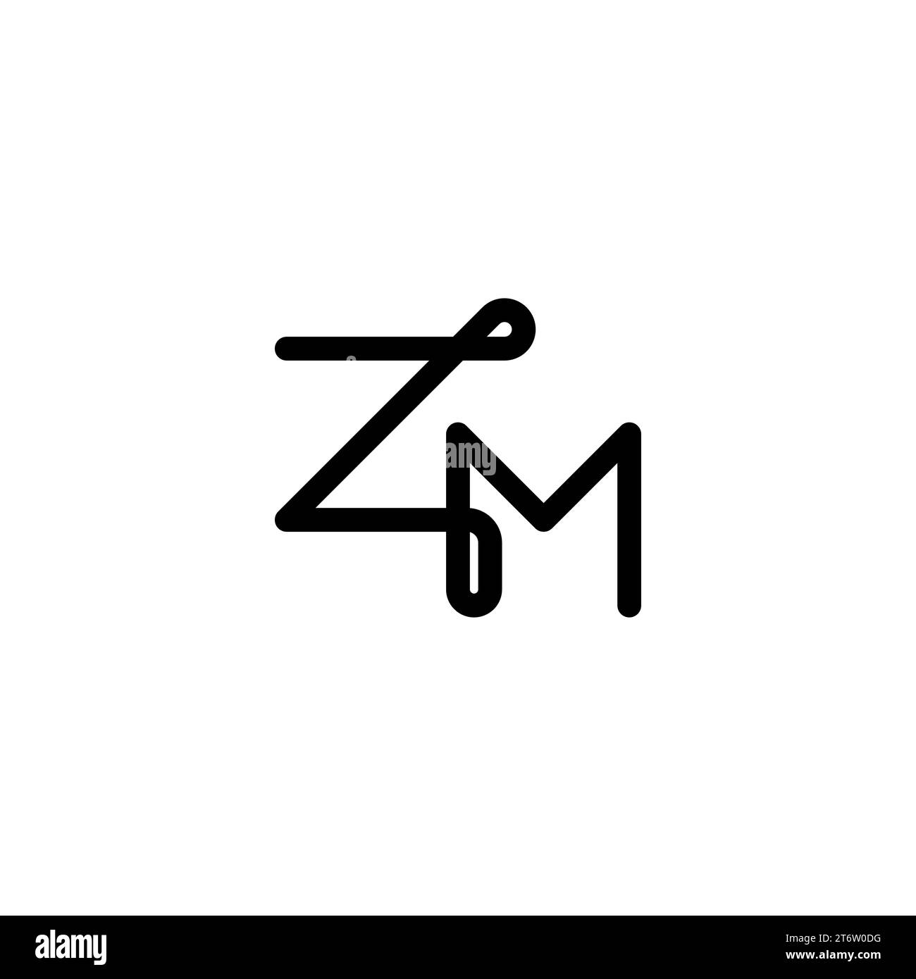 Logo ZM, monogramme ZM, logo ZM initial, lettre logo ZM, icône, vecteur Illustration de Vecteur