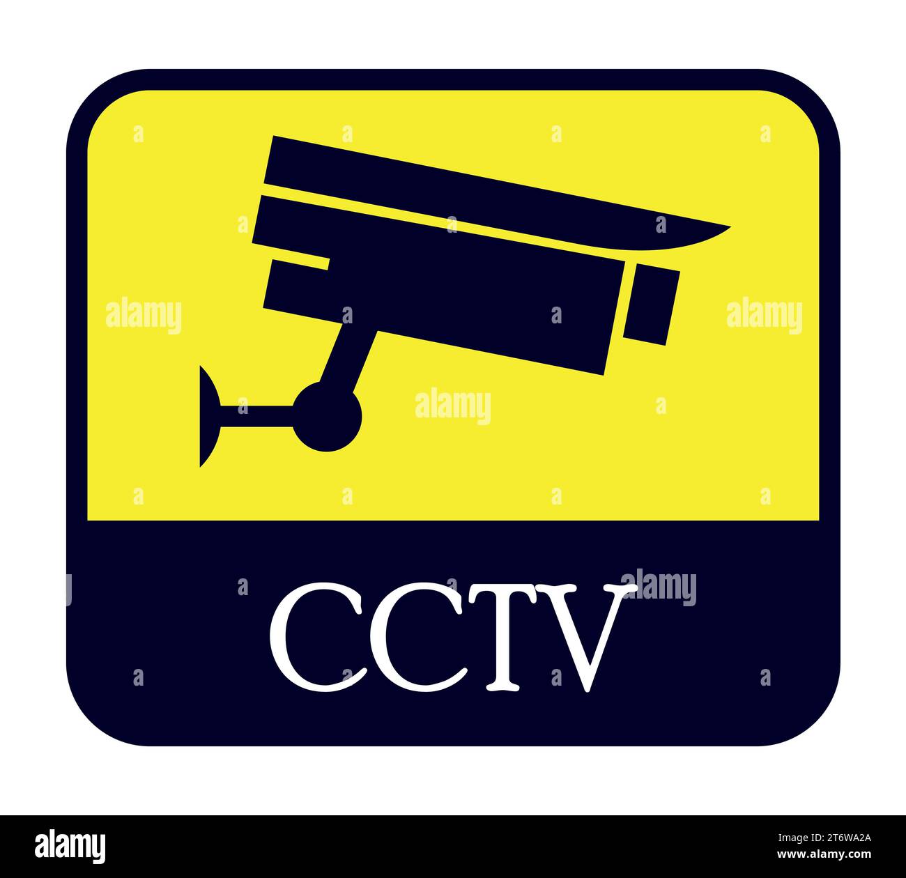CCTV dans le tableau d'exploitation. Attention, CCTV dans le tableau d'exploitation dessin par illustration Banque D'Images
