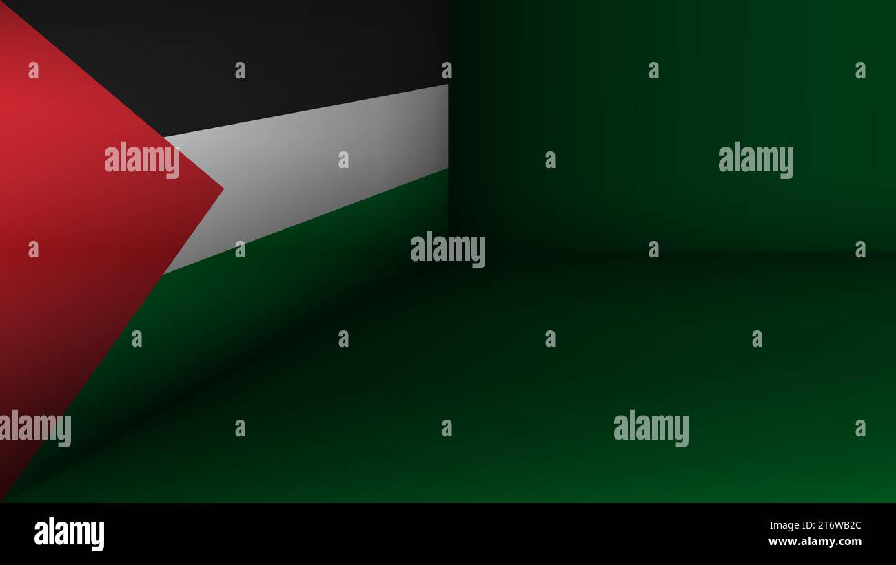 Fond patriotique avec des couleurs de drapeau de Palestine. Elément parfait pour chaque utilisation. Illustration de Vecteur