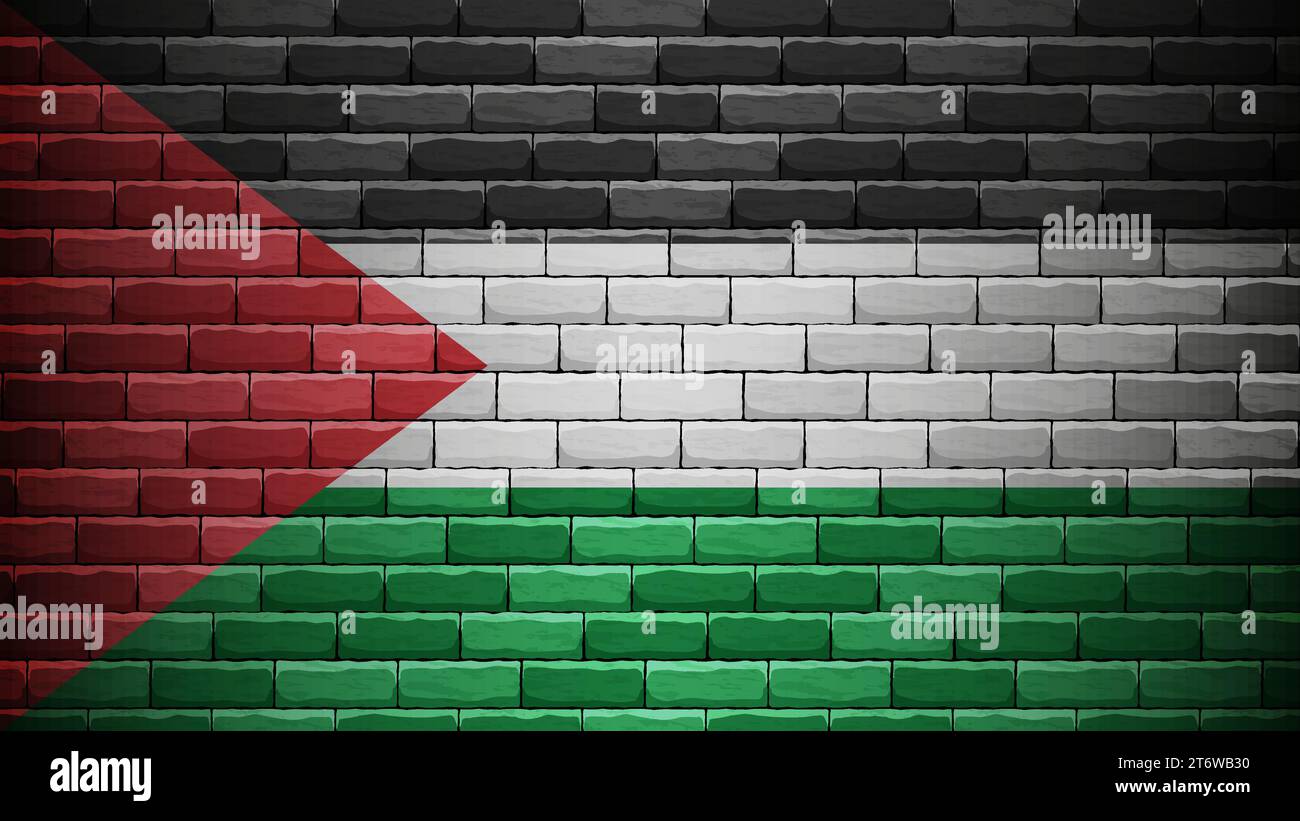 Fond patriotique avec des couleurs de drapeau de Palestine. Elément parfait pour chaque utilisation. Illustration de Vecteur