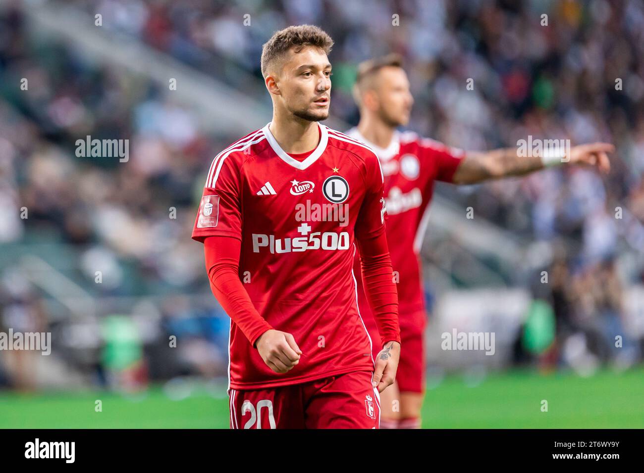 Ernest Muci de Legia vu lors du match polonais PKO Ekstraklasa League entre Legia Warszawa et Rakow Czestochowa au Maréchal Jozef Pilsudski Legia Varsovie Municipal Stadium. Score final ; Legia Warszawa 1:2 Rakow Czestochowa. (Photo Mikolaj Barbanell / SOPA Images/Sipa USA) Banque D'Images