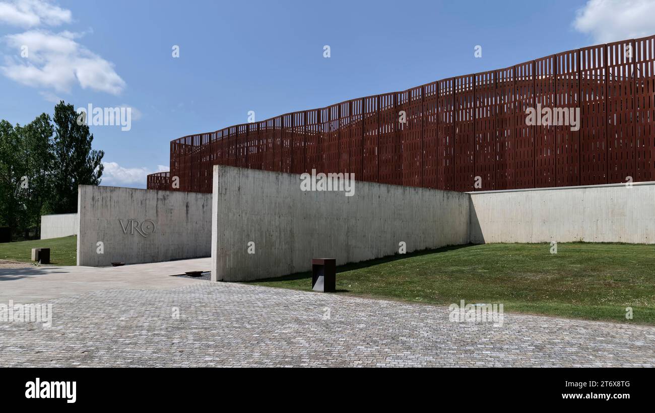 entrée aux vestiges préservés de la Villa romaine 'la Olmeda', VRO, Pedrosa de la Vega, Palencia, Castille et Léon , nord-ouest de l'Espagne, Europe Banque D'Images